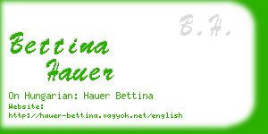 bettina hauer business card